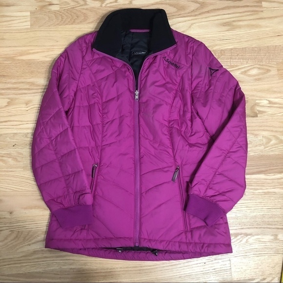 Schoffel Puffer Down Purple Jacket Sz XS Hoodless Full Zip Women’s - Picture 2 of 8